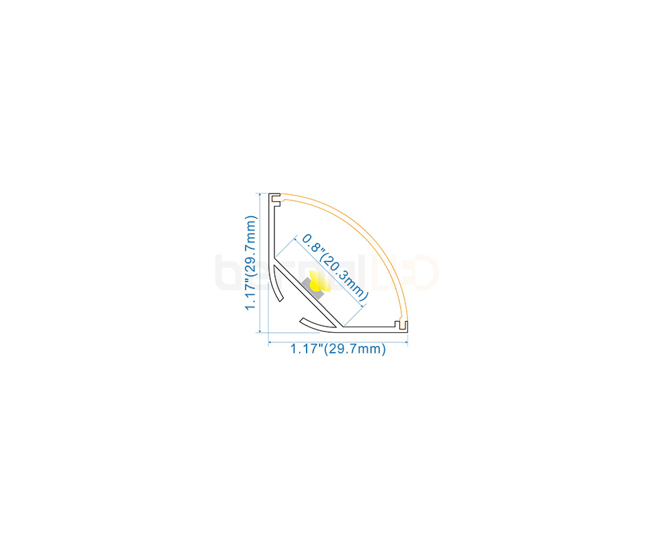 BPS303005 - 30x30mm Corner Mounted