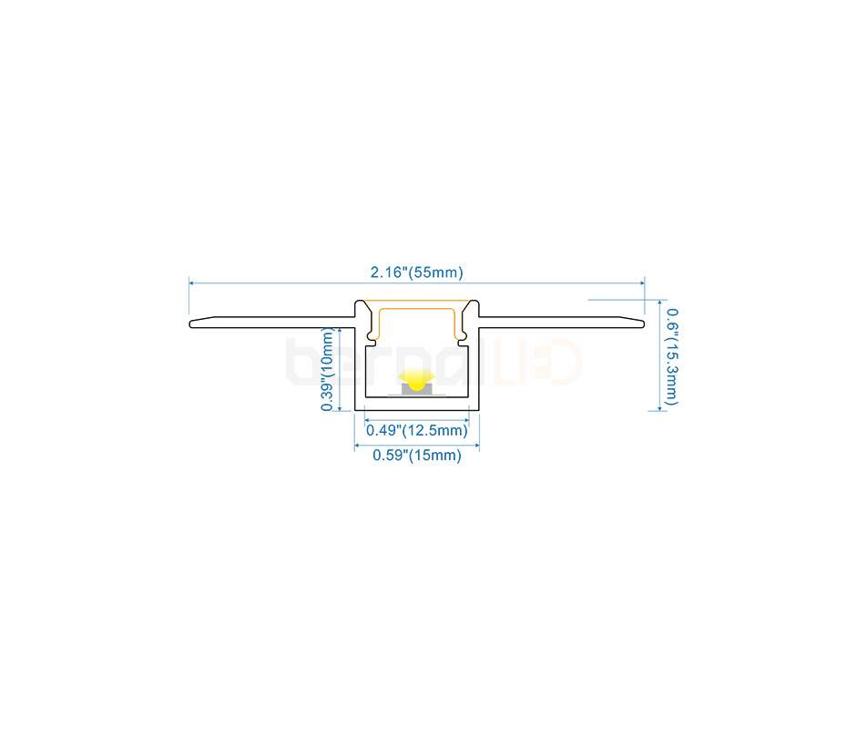 BPS551301 - 55x13mm Wall Mounted