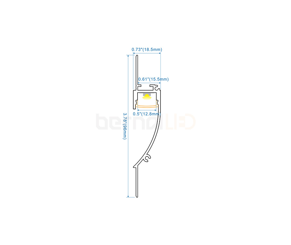 BPS961801 - 96x18mm Wall Mounted